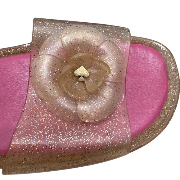 Kate Spade Splash Glitter Rubber Jelly Slip On Sandals Slides Women's Size 9 - Picture 5 of 10